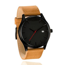 Load image into Gallery viewer, Men Leather Band Analog Quartz Watches