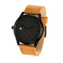 Load image into Gallery viewer, Men Leather Band Analog Quartz Watches
