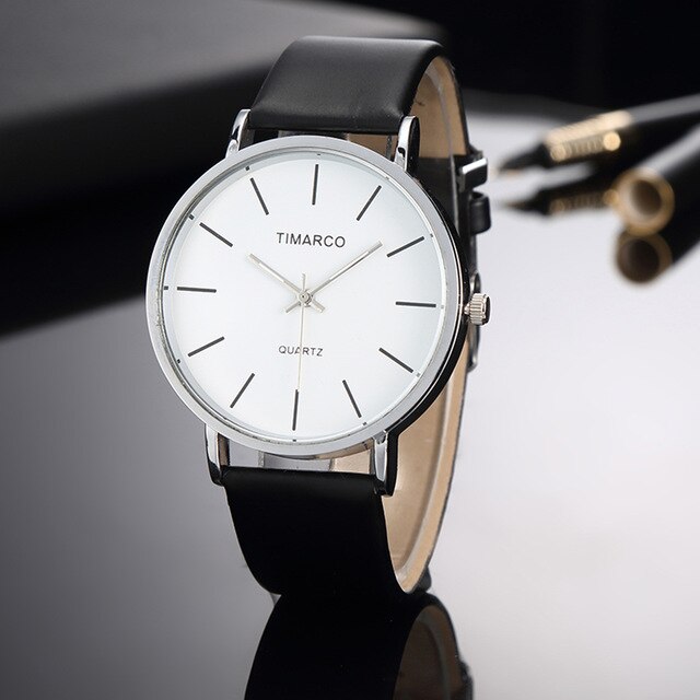 2019 Women New Fashion Leather Band Analog Quartz Round Wrist Watch Clock Luxury Simple Style Lady Casual Saats reloj mujer