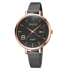 Geneva Watches Women Stainless Steel Bracelet Analog Quartz Watch 2019 Luxury Brand Casual Wristwatches Montre femme Reloj Saat