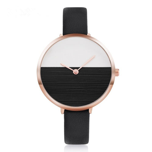 Ladies Watch 2019 New Stylish Wrist Watch For Women Leather Analog Quartz Gold Dial Casual Clock Bayan Saat reloj mujer